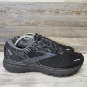 Brooks Ghost 14 Men's Size 10 Running Shoes Triple Black Athletic Sneakers